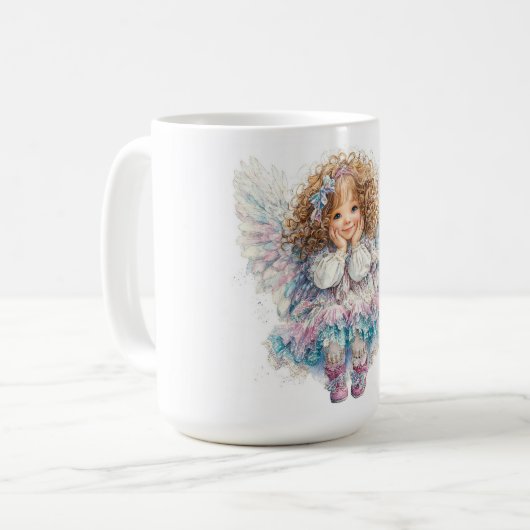 Süßer kleiner Engel Kaffeetasse (Vorderseite Links)