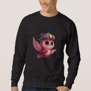 Süßer kleiner Eulen Valentinstag Tierliebe 8 Sweatshirt