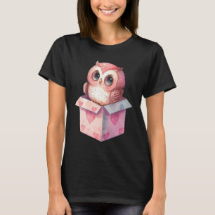 Süßer kleiner Eulen-Valentinstag-Tierliebe T-Shirt