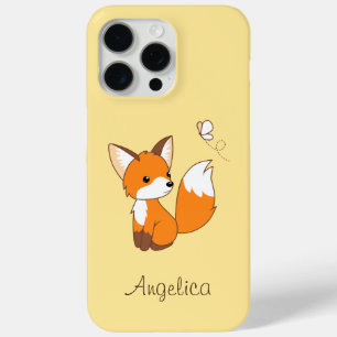 Süßer kleiner Fuchs beobachtet Schmetterling Case-Mate iPhone Hülle