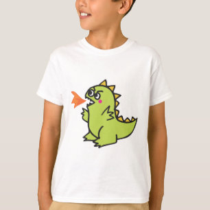 süßer kleiner grüner Feuerdrache Monster T-Shirt