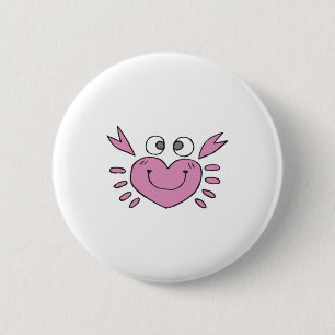 süßer kleiner Herzkrebs Button