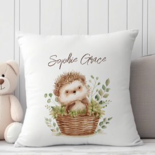Süßer kleiner Igel, neues Baby-Shower-Nursery-Gesc Kissen