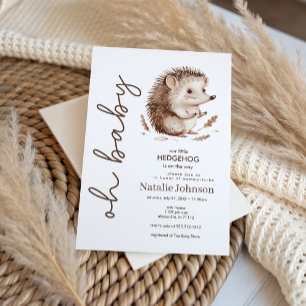 Süßer kleiner Igel Oh Baby Shower Einladung