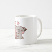 Süßer kleiner Koala-Bär umarmt Eiskaffee Kaffeetasse (VorderseiteRechts)