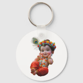 Süßer kleiner Krishna traditioneller indischer Kun Schlüsselanhänger