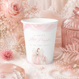 Süßer kleiner Kürbis-Bowle elegante Babyparty Pappbecher