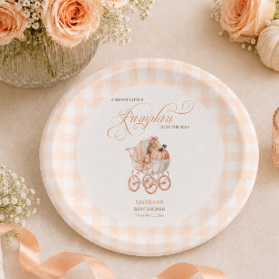 Süßer Kleiner Kürbis Herbst-Baby-Party Pappteller