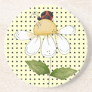 Süßer kleiner Marienkäfer-fantastisches durstiges Getränkeuntersetzer