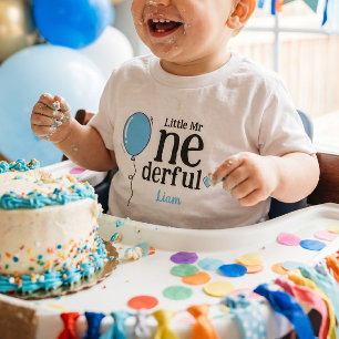 Süßer kleiner Mr Onederful Erster Geburtstag Ballo Kleinkind T-shirt
