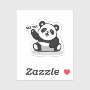 süßer kleiner Panda Aufkleber
