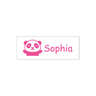 Süßer kleiner Panda-Bär, personalisierter Name Permastempel