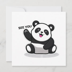 süßer kleiner Panda Einladung