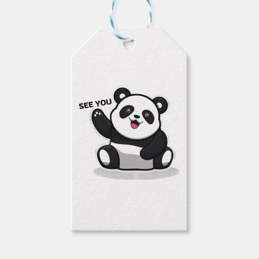 süßer kleiner Panda Geschenkanhänger (Vorderseite)