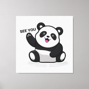 süßer kleiner Panda Leinwanddruck