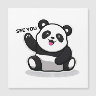 süßer kleiner Panda Magnetkarte