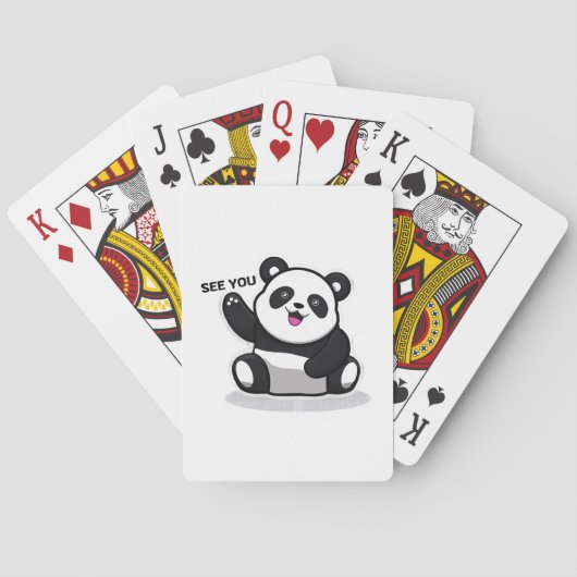 süßer kleiner Panda Spielkarten (Rückseite)