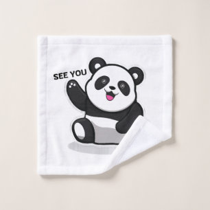 süßer kleiner Panda Waschlappen