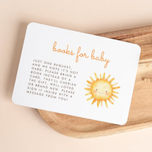 Süßer kleiner Sonnenschein - Bücher zur Babyparty Begleitkarte