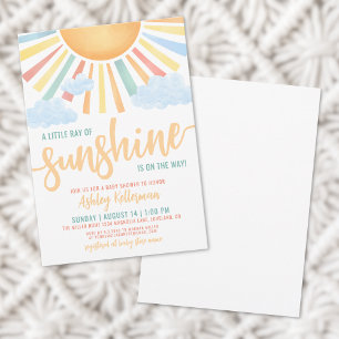 Süßer kleiner Sonnenschein-Junge Baby Shower Einladung