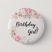 Süßer kleiner Vogel-Knopf Button (Vorderseite)