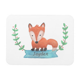 Süßer kleiner Wald Fuchs personalisierter Kinder M Magnet