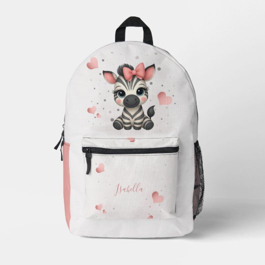 Süßer kleiner Zebra Bedruckter Rucksack (Vorderseite)