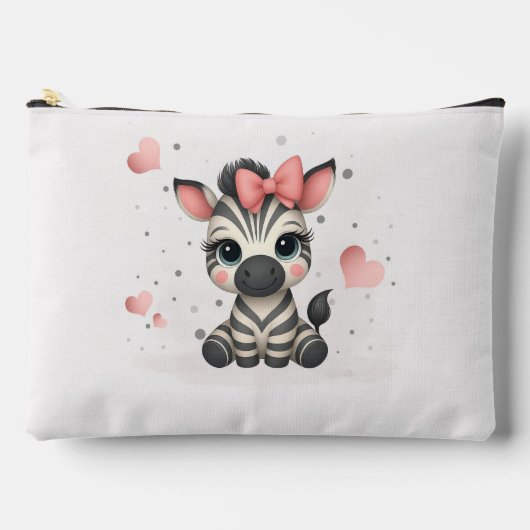 Süßer kleiner Zebra Zubehörtasche (Vorderseite)