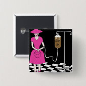 Süßer Knopf südlicher Gallone Tee-IV Button (Vorne & Hinten)