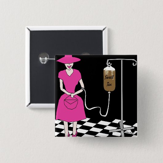 Süßer Knopf südlicher Gallone Tee-IV Button (Vorne & Hinten)