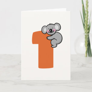 Süßer Koala-Bär Ein Süßes Jahr 1. Geburtstag Karte