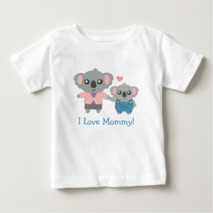 Süßer Koala-Bär-Mama und Kind Baby T-shirt