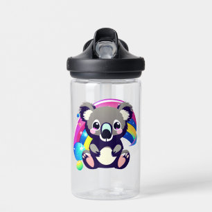Süßer Koala-Bär und Regenbogen Personalisiert Trinkflasche