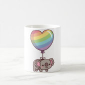 Süßer Koala-Bär und Regenbogenballon Kaffeetasse (Mittel)