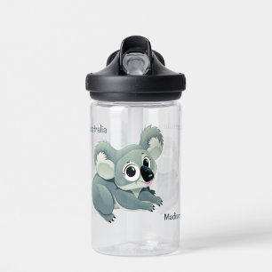 Süßer Koala mit eigenem Namen Trinkflasche