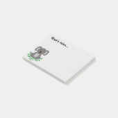 Süßer Koala mit Eukalyptus  Post-it Klebezettel (angewinkelt)