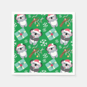 Süßer Koala-Weihnachten Serviette