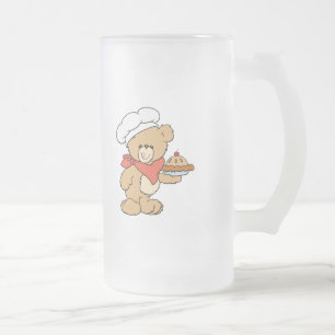 Süßer Koch Bäcker Bär Mattglas Bierglas