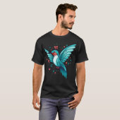 Süßer Kolibri mit Blumen I T-Shirt (Vorne ganz)