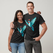 Süßer Kolibri mit Blumen I T-Shirt (Unisex)
