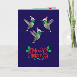 Süßer Kolibri-Weihnachtsurlaub Feiertagskarte