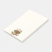 Süßer Korb voller Erdbeeren Post-it Klebezettel (angewinkelt)