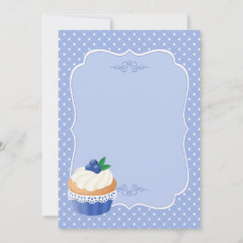 Süßer köstlicher Blueberry Cupcake Blue Blank