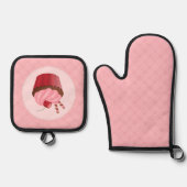 Süßer Kräuterkuchen Ofenhandschuh & Topflappen-Set (Vorderseite)