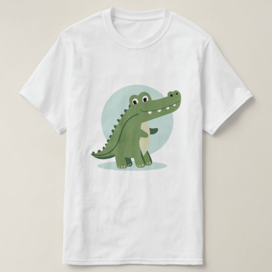 Süßer Krokodil-Charakter T-Shirt (Design vorne)
