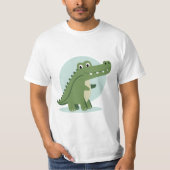 Süßer Krokodil-Charakter T-Shirt (Vorderseite)
