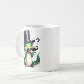 Süßer Krokodil-Gentleman-Spaß-Kunst Kaffeetasse (Vorderseite Links)