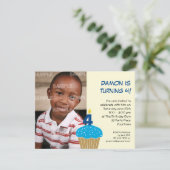 Süßer Kuchen-4. Geburtstags-Party Einladung (Stehend Vorderseite)