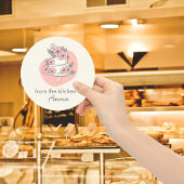 Süßer Kuchen aus der Küche von Name einfügen Runder Aufkleber