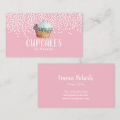 Süßer Kuchen-Bäckerei-Gebäck-Kochs-niedliches Rosa Visitenkarte (Vorne/Hinten)